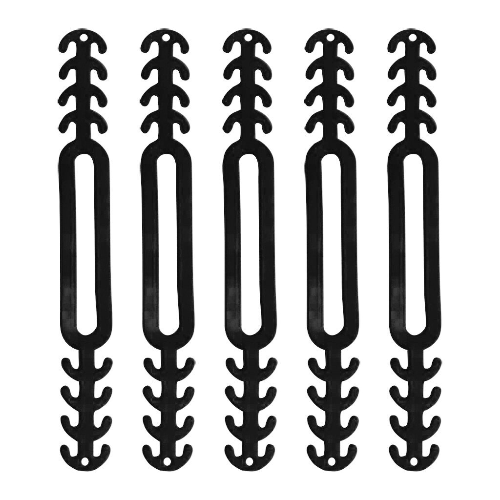 Extensores de mascarilla para orejas, accesorios de correa para la oreja, hebilla colgante ajustable, correa de extensión, 5/15 Uds.: 15PCS Black