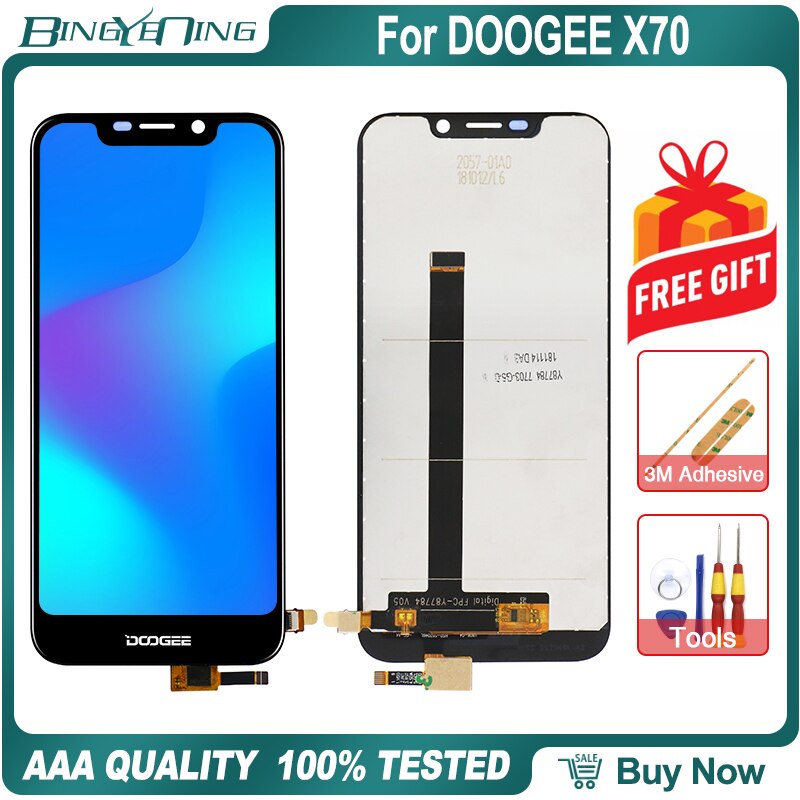 100% Original For DOOGEE X30/X60/X60L/X70/X95 Screen Assembly + Frame Repair Replacement Accessories: X70 Black Screen