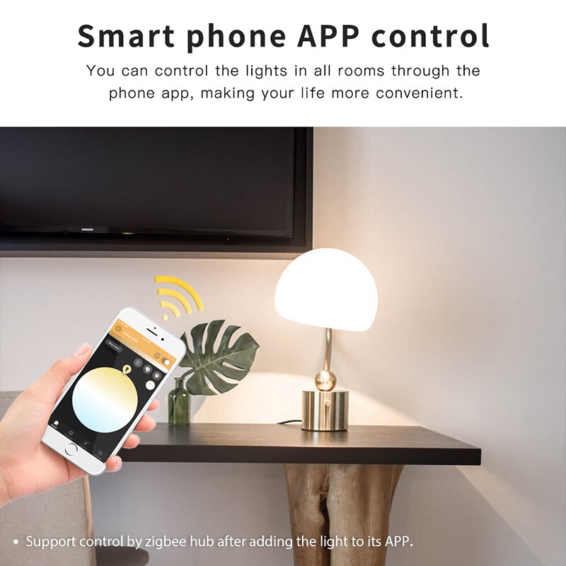 Gledopto led 6w rgb+cct led pære zigbee smart led pære  e27 ac100-240v ww/cw rgb led pære dimbar lys dobbel hvit og farge