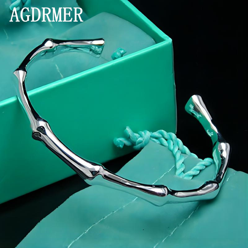 Mode Vrouwelijke 925 Sterling Silver Bangle Eenvoudige Effen Smooth Armband Voor Vrouwen Charm Sieraden Party Verjaardag: green