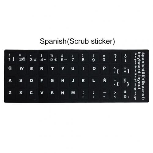 Ruso español inglés francés letras PC ordenador portátil teclado pegatinas Protector de llave extraíble ruso español coreano tailandés: Spanish