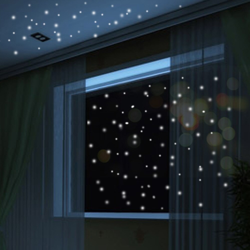 25 #100Pcs Glow Stickers Lichtgevende Stickers Glow In The Dark Sterren Sticker Decals Kinderen Kamers Kleurrijke Fluorescent Glow stickers