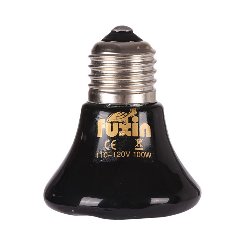Pet Heating Lamp Black Infrared Ceramic Emitter Heat Light Bulb Pet Brooder Chickens Reptile Lamp: 110V 100W