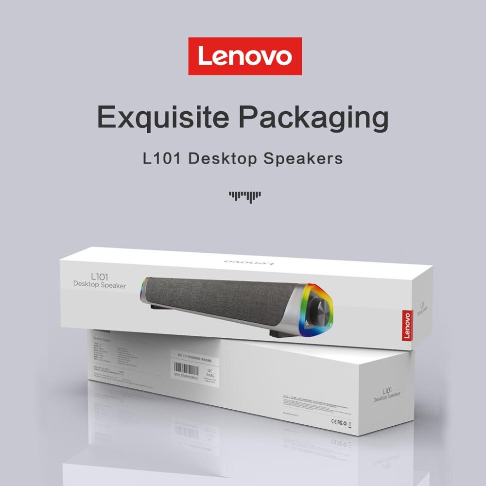 Lenovo L101 Desktop Speaker Stereo Muziek Surround Subwoofer Speaker Voor Macbook Laptop Notebook Pc Speler Bedraad Luidspreker