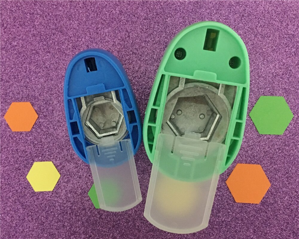 Gratis 2 stks Hexagon (1 st 1 &quot;en 1 st 1.5&quot;) craft punch set Polygon Punch Craft Scrapbooking Papier Perforator Vormige Punch