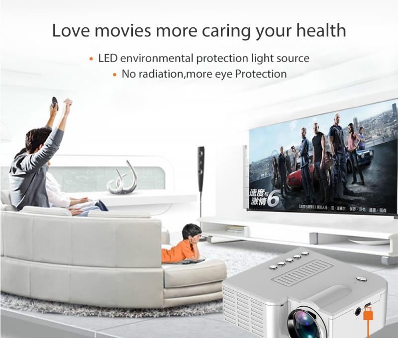 UC28C Tragbare Projektor Verdrahtete Gleichen Bildschirm 1080P voll HD Medien Spieler LCD Projektor Heimkino Digital Projektor