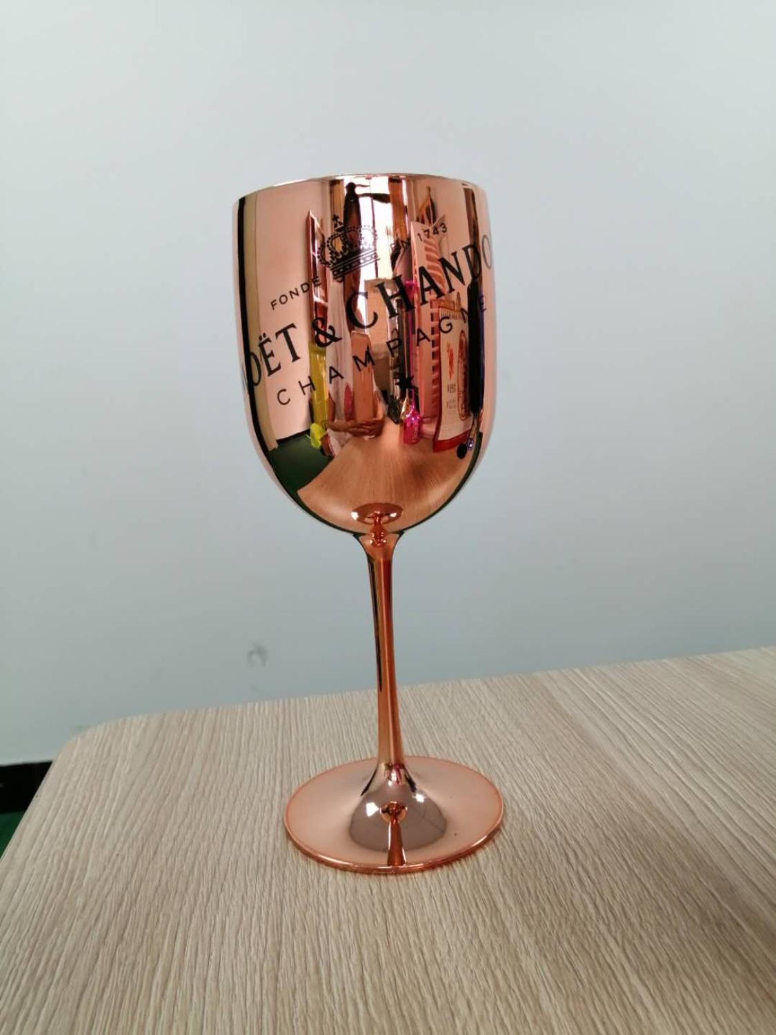 Cocktail party weiß champagner auto cocktail glas champagner glas becher galvani kunststoff bier glas whisky glas: 1pcs Rose Gold