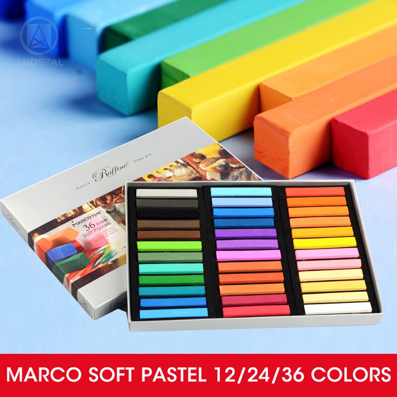 Marco Raffine 12/24/36 Kleuren Zachte Masters Pastels Gekleurde Krijt Tekening Andstal Schilderij Set Art Supplies Voor Kid Krijt pastel