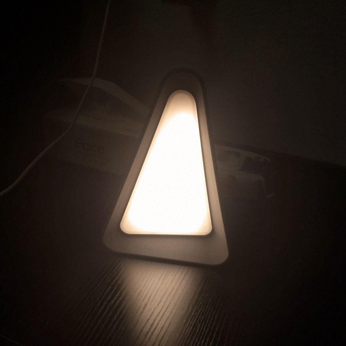 Gray rock LED Flip Lamp Triangle Desk lamp Triangle Originality Modern Table Lamp USB Charge LED Ni