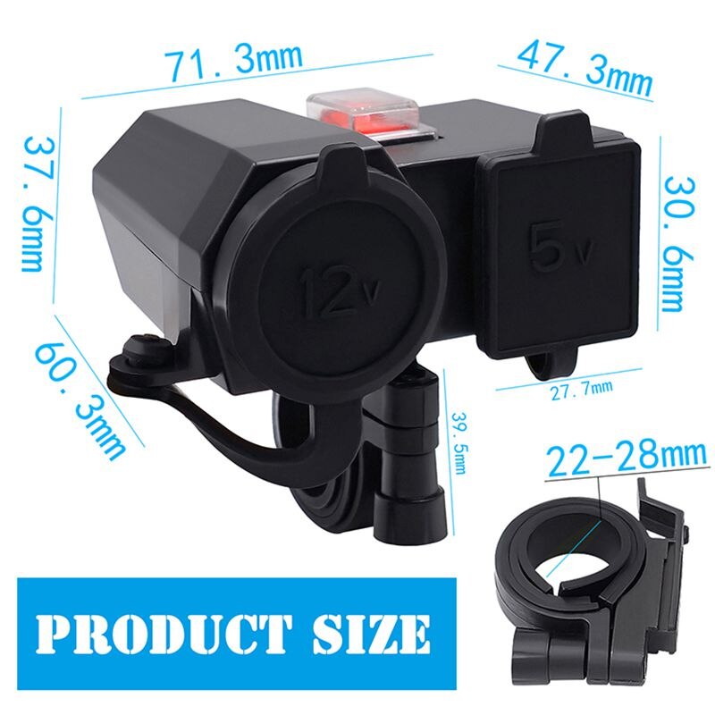 Lader + digitale 5v 4.2a dubbele lader sigarettenaansteker usb auto-aansluiting adapter voor 12v motorfietsen auto multifunctionele