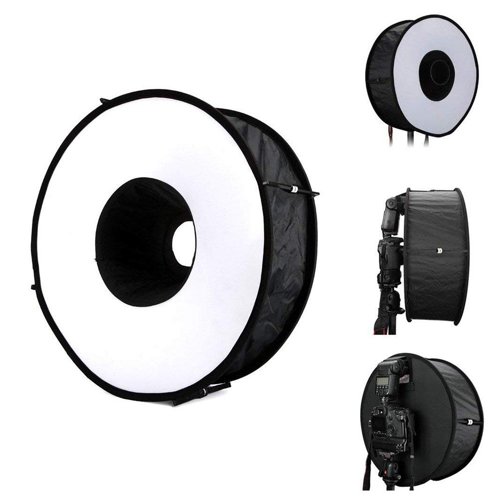 EastVita Opvouwbare Ring Diffuser/Softbox Opvouwbare 46 cm Ring Softbox Macro Ring Flash 18x18 Inch voor Canon nikon Sony r29