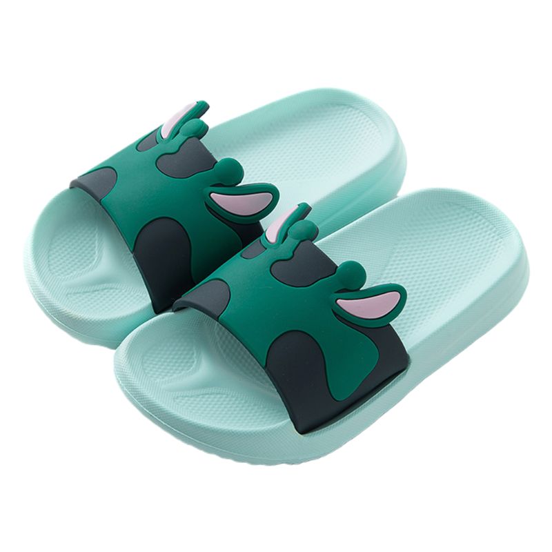 Chłopcy dziewczęta klapki łazienkowe dla dzieci kreskówka zwierzę antypoślizgowe sandały plażbyć winnym A69C: zielony / 15.5cm