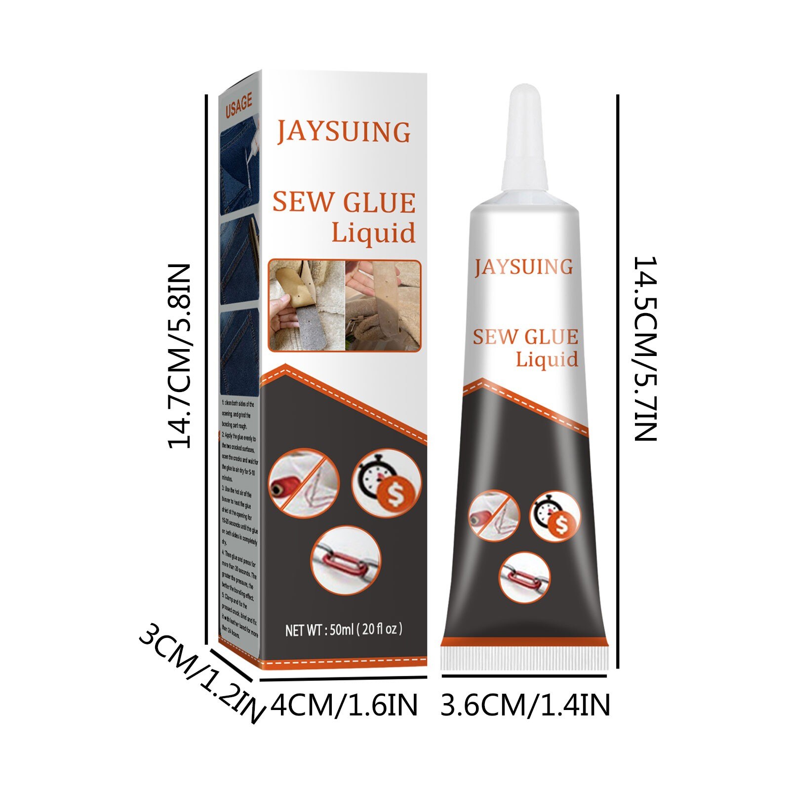 Fabric Repair Adhesive Fabric Seam Repair Printing Pants Hole Repair Fabric Adhesive Super Glue Repair Cloth Leather 50ml: Default Title
