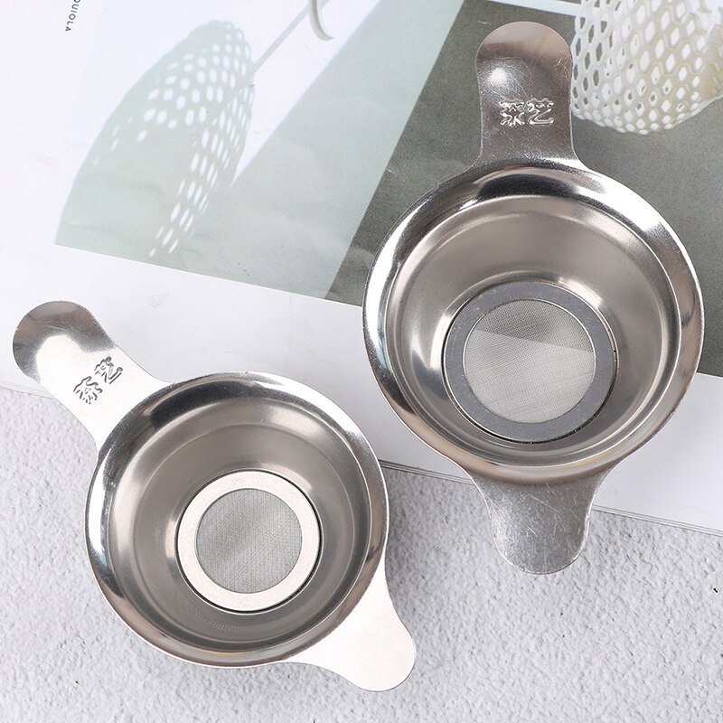 Colador de té de malla fina, Kungfu chino, embudo de hoja de té, filtro de acero inoxidable