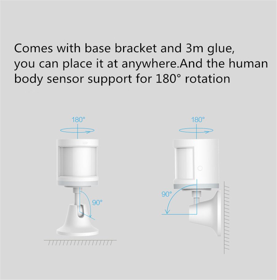 Aqara bevægelsessensor menneskelig kropssensor smart kropsbevægelse trådløs zigbee-forbindelsesholder lys til xiaomi smart home mihome