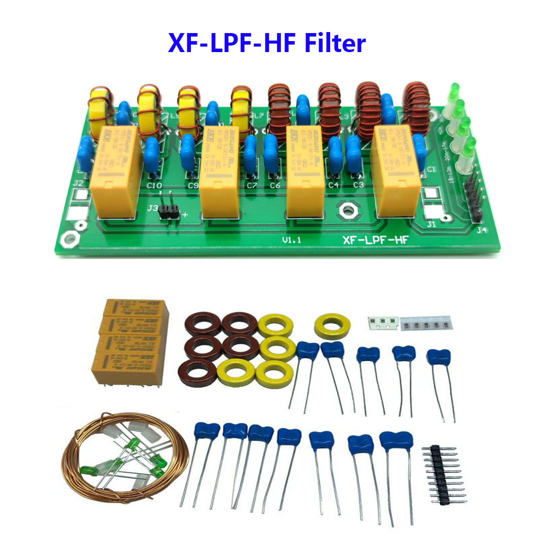 AMPLIFICADOR DE POTENCIA para Radio, dispositivo de onda corta de 100W, con filtro de paso bajo LPF HF de paso bajo LPF de 3,5 Mhz-30Mhz para Radio Ham CW FM