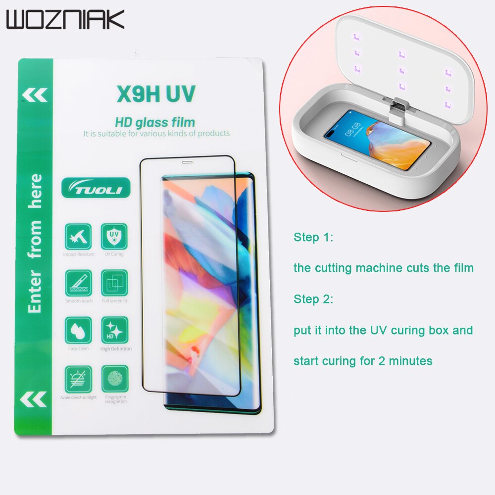 TUOLI HD UV light curing film explosion-proof flexible glass film curved surface full screen optical curing UV film cutter