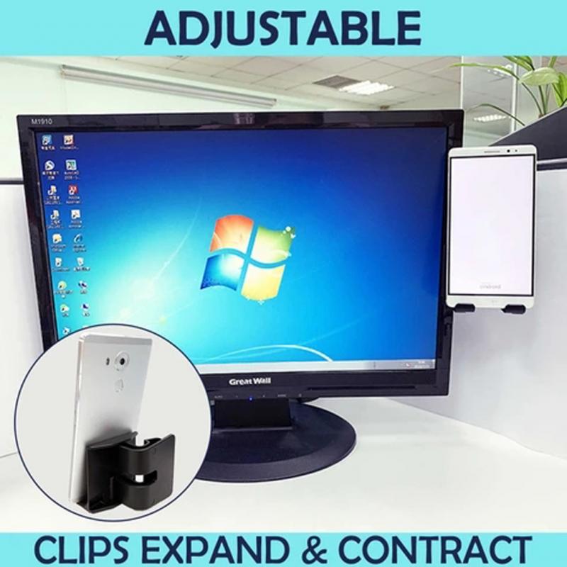 Computer Laptop Screen Side Phone Holder Laptop Side Mount Bracket Phone Stand Holder PC Phone Tablet Accessories Tablet Stand