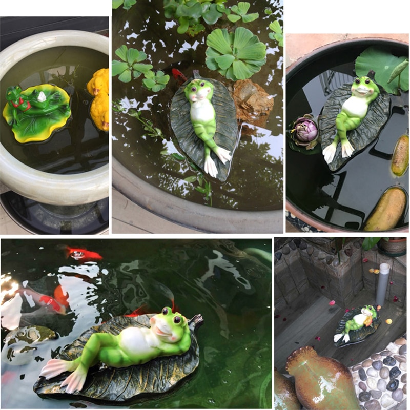 Statue de grenouilles flottantes Sexy en résine | Sculpture d'animaux décorative, pour l'étang de jardin en plein air, décor de jardin, pour la maison, amusant