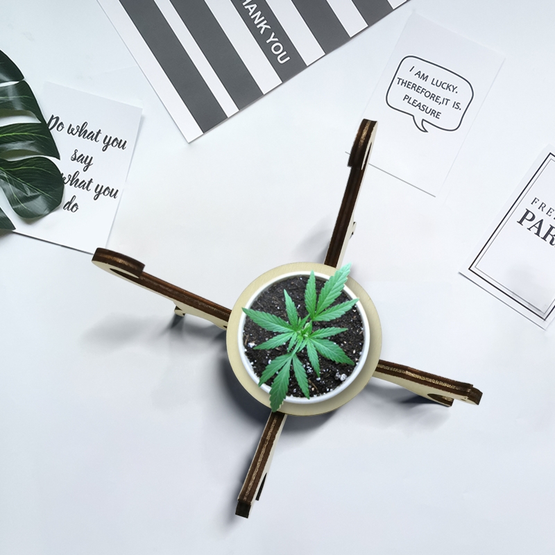 Wood Flower Pot Holder Durable Succulent Flower Pot Base Indoor Plants Display Stand Home Garden Patio Decorative Shelf