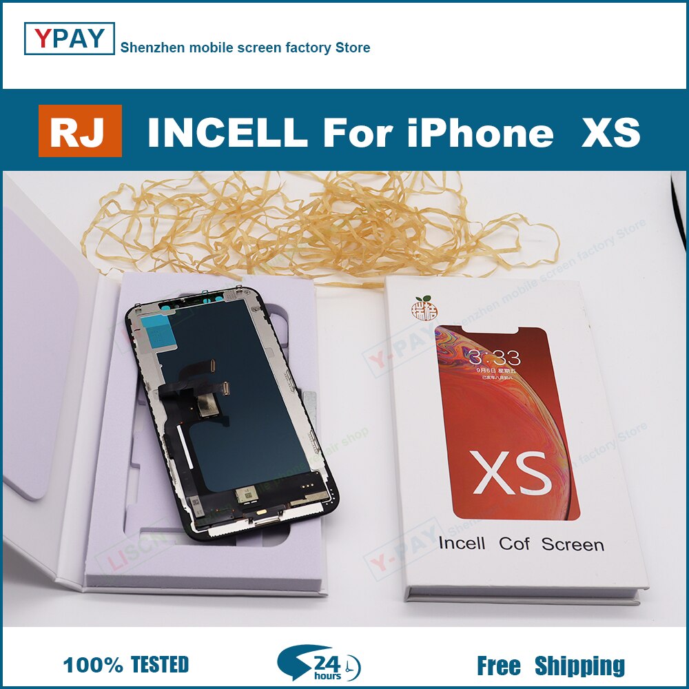 RJ Screen For iPhone X Xs Max 11 12 LCD Display Touch Screen Digitizer Assembly No Dead Pixel Replacement Parts True tone