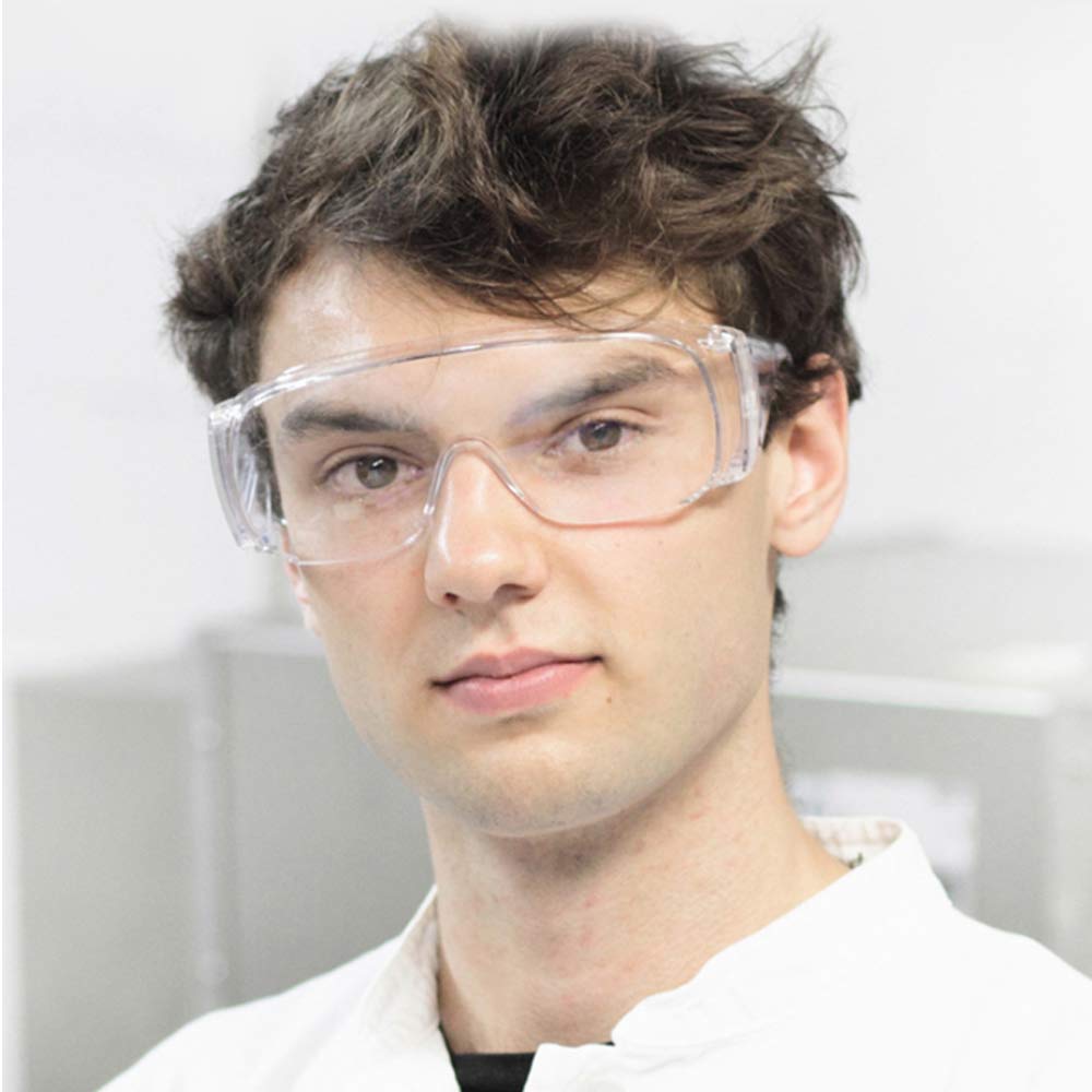 Safety Glasses Personal Protective Equipment, PPE, Eyewear Protection, Clear, ANSI Z87+ Standards, High Impact, Vented Sides