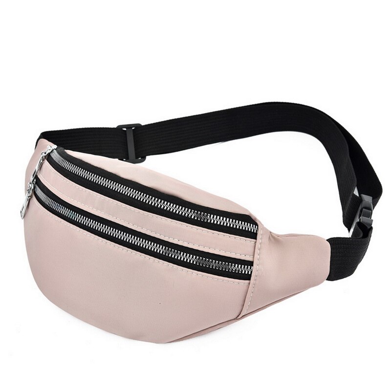 sac banane pour femmes imperméable à l'eau taille sacs dames Bum sac voyage bandoulière poitrine sacs unisexe hanche sac: pink