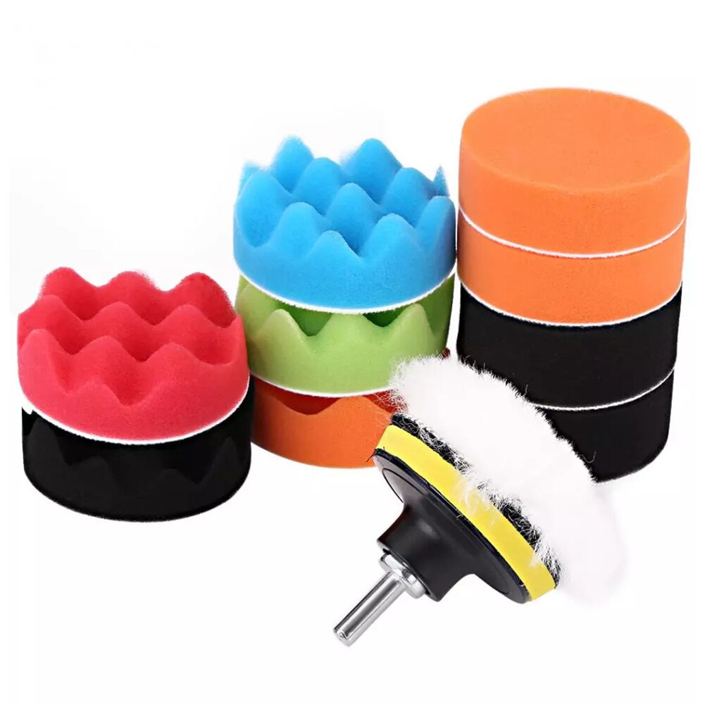 3 tommer bil polering bore pude sæt bil svamp skum polering poler maskine pad sæt til bil polering voksning forseglingsglasur