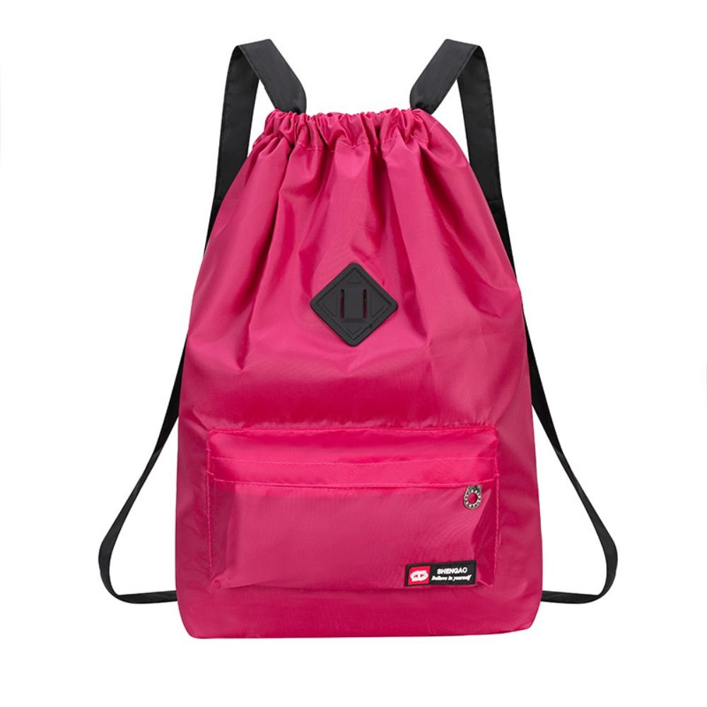 Estudante mochila feminina sacos de escola à prova dwaterproof água grande capacidade ins moda cordão mochila saco de viagem: Preto