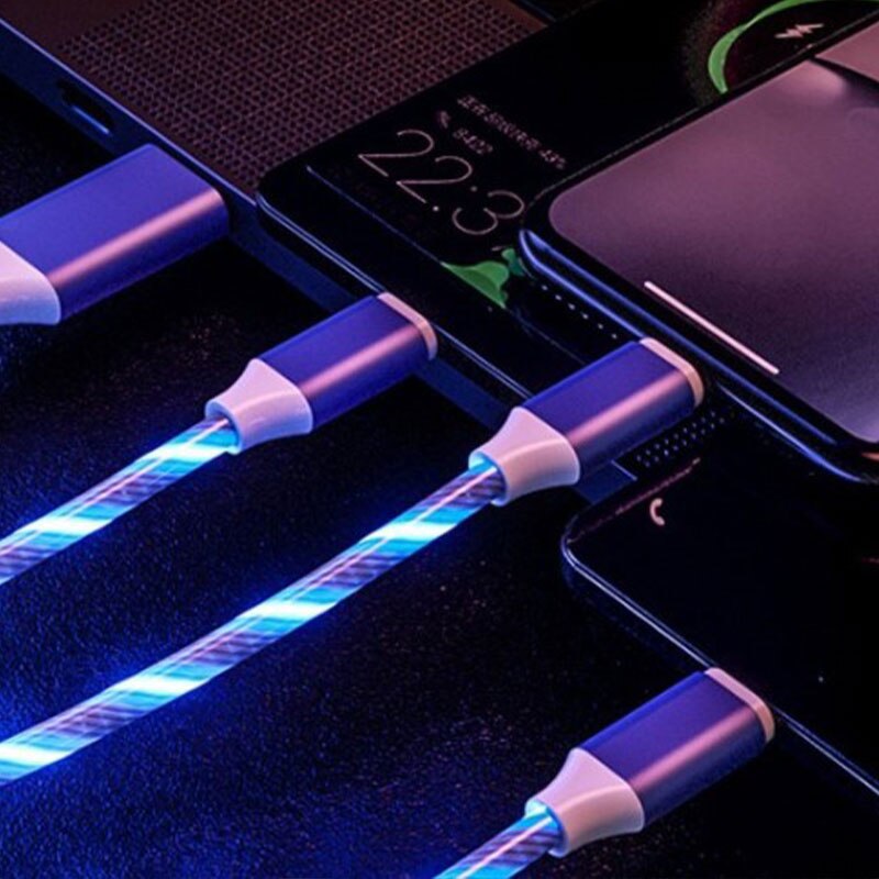 Cable USB tipo C para luz LED, Cable magnético de carga rápida, Cables universales