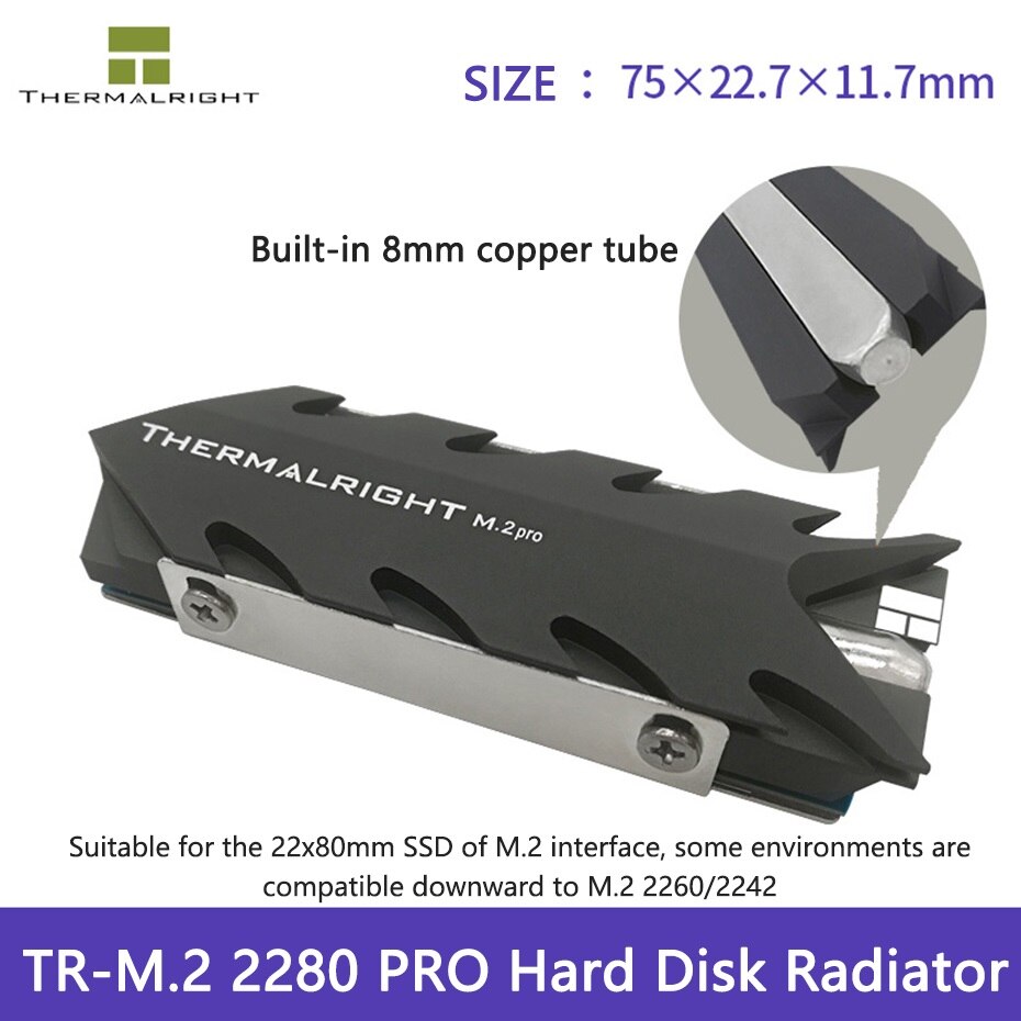 Thermalright M.2 2280 Profi Aluminium legierung SSD fest-Zustand Antrieb Disk kühlkörper Kühlung Für M.2 22*80mm Kühler Kühler: Ursprünglich Titel