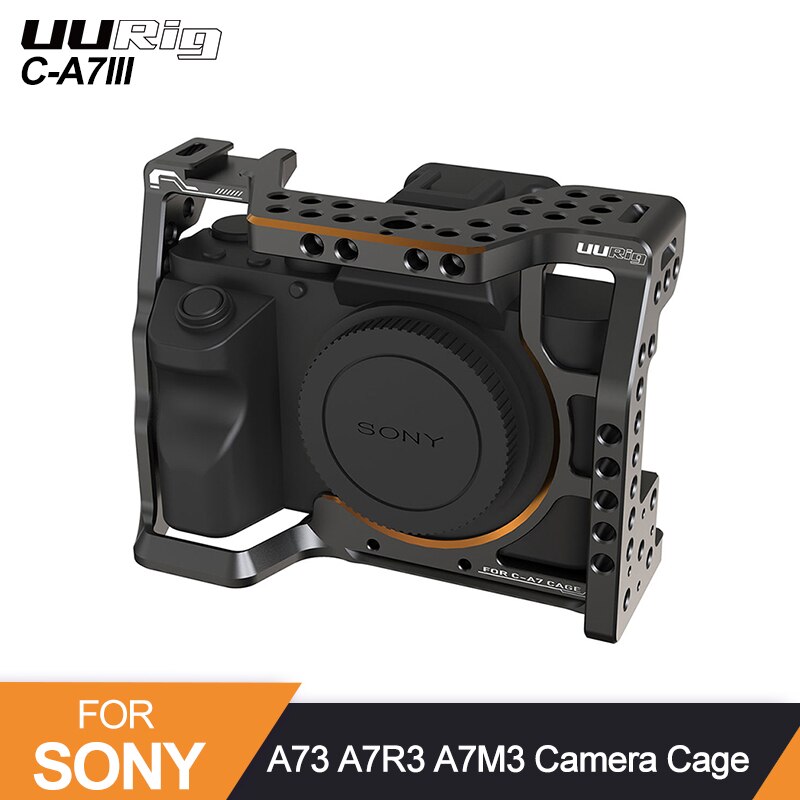 Cage de caméra UURig C-A7III pour Sony A73 A7R3 A7M3 plaque de dégagement rapide Arca Standard avec poignée supérieure