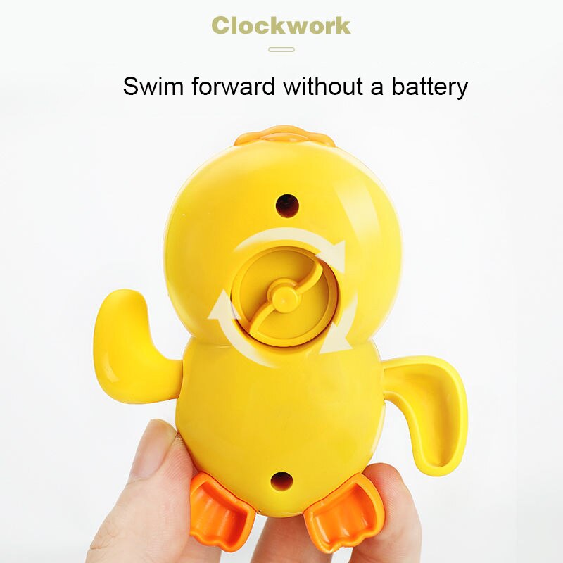 Summer Bathroom Bath Shower Baby Clockwork Swimming Children Play Water Cute Little Duck Bathing Bathtub Toys For Kid