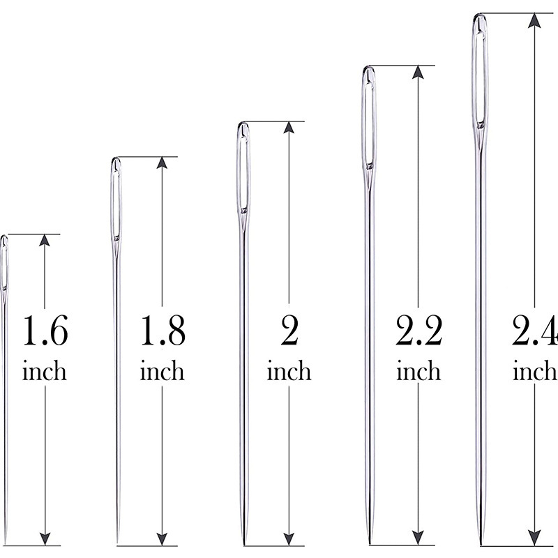 Large Eye Stitching Needles Sewing Needles Handmade Leather Needle Steel Yarn Knitting Needles Sewing Tool Set