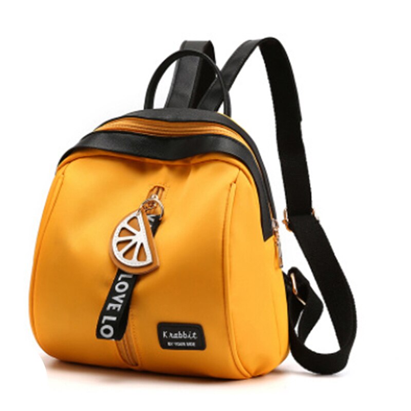 Mini sac à dos femmes sac à bandoulière pour adolescentes enfants multi-fonction petit sac à dos femme dames école sac à dos: yellow