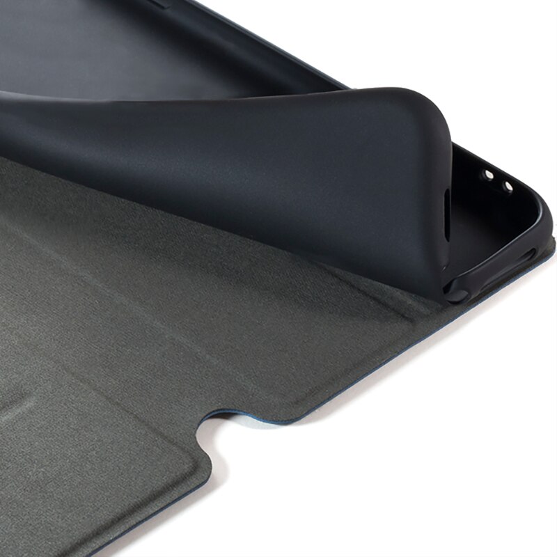 Canvas pu læder etui til samsung galaxy  a71 5g a71 5g uw flip etui til samsung galaxy a quantum cover silikone bagcover