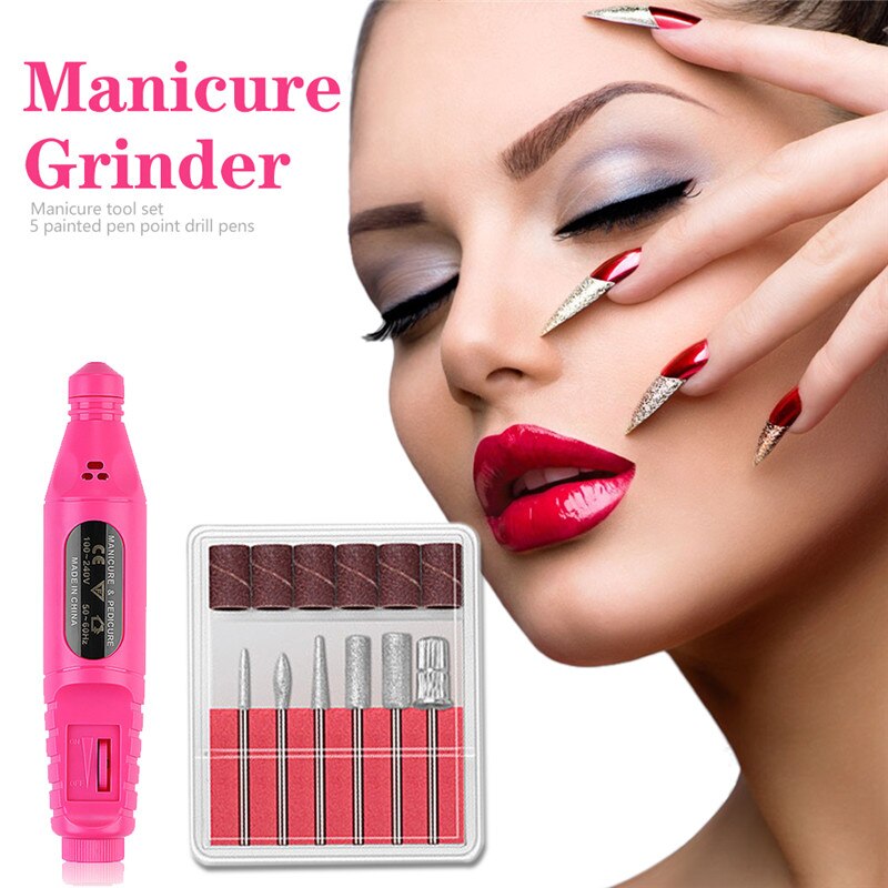 Juego de uñas maquina eléctrica de manicura pluma pedicura uñas Lima uñas herramientas taladro uñas equipos de máquina