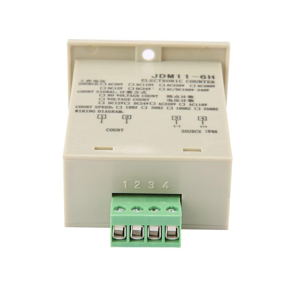Tyenaza JDM11-6H Elektronischer Zähler – 6-stellig, 0–999999, Für Signaleingang, AC/DC, Mit Reset