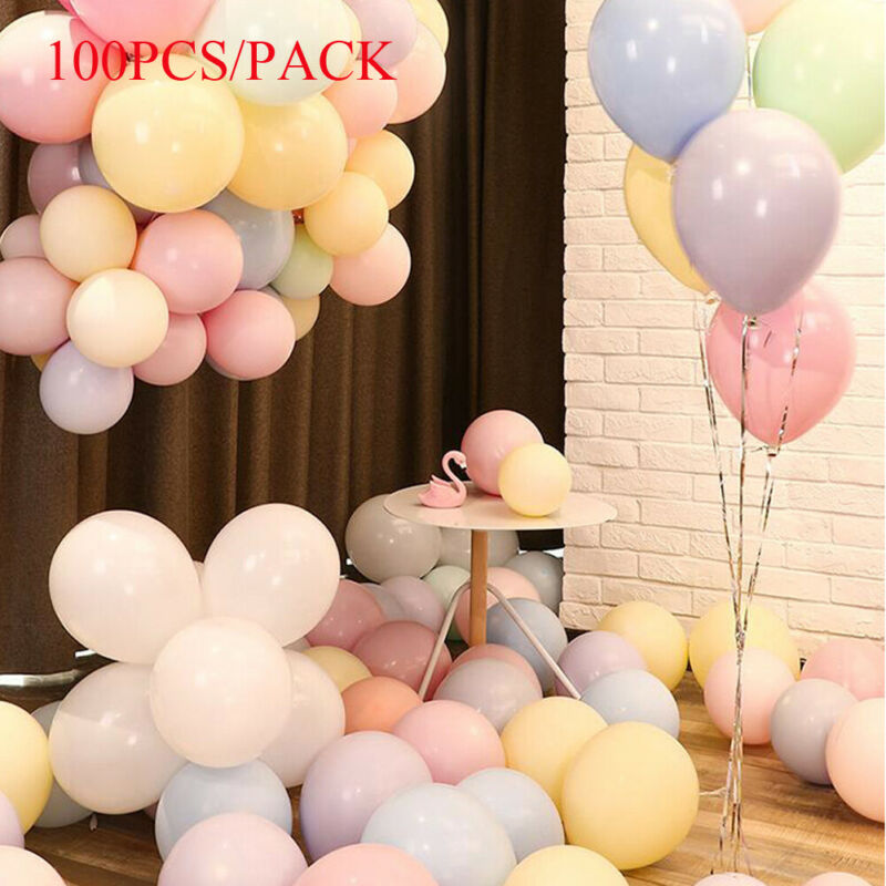 Pakke  of 100 stk macaron slikfarvede festballoner pastel latexballoner 10 tommer