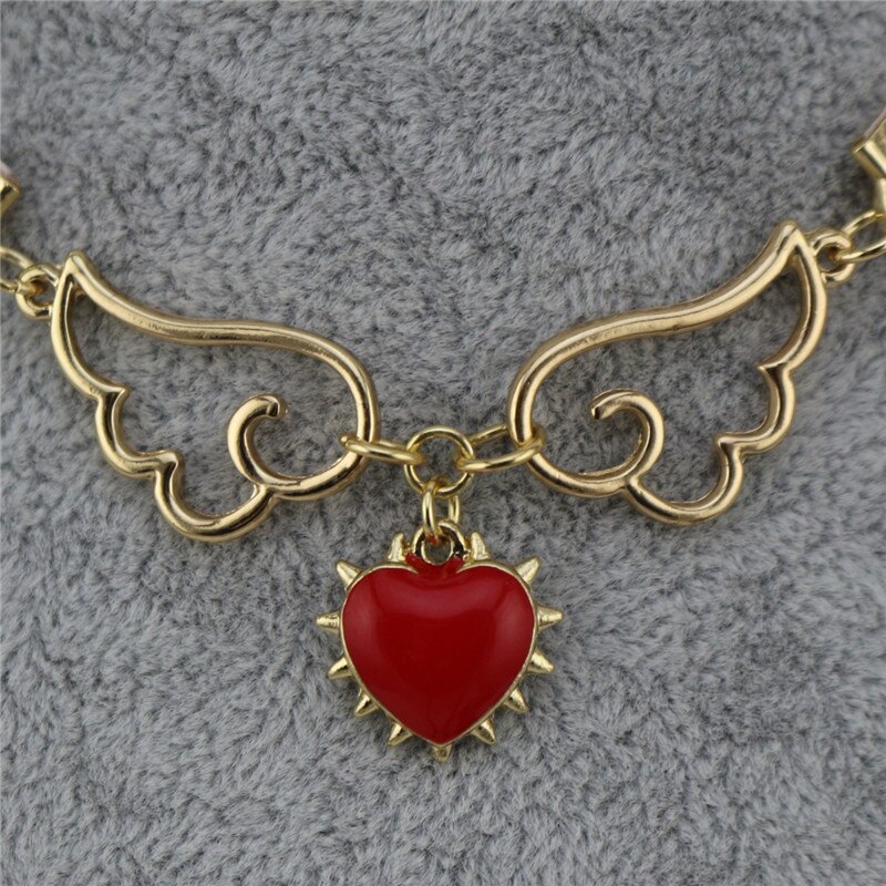 neueste modisch Süße Halsketten Engel FlüGel verrotten Herz Stern Kirschblüzehn Halsband Halskette Für Frauen Schmuck