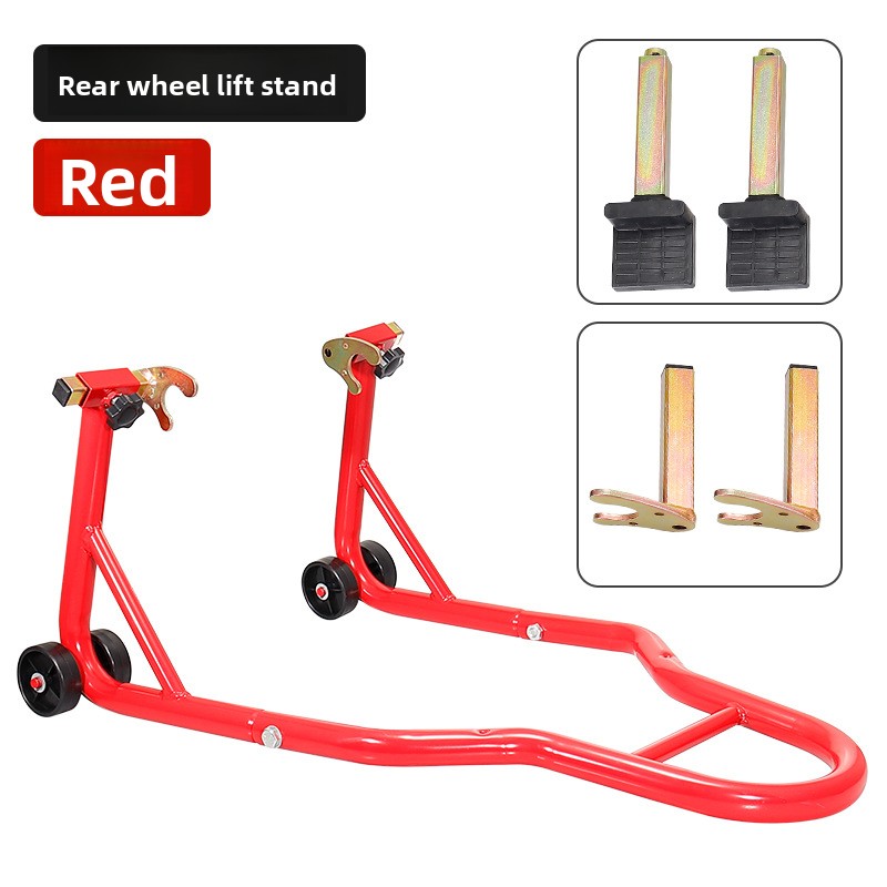 Motorcycle Bracket Front Rear Wheel Support Frame Motorcycle Starting Parking Frame Motorcycle Standing Frame Maintenance: WHITE