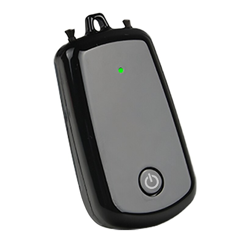Purificador de aire de cuello colgante, barra de oxígeno portátil para coche, purificador de aire ionizado negativo con batería de 230MAH: Black