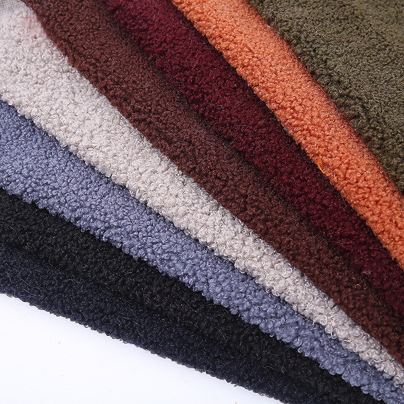 50*160cm kunstige bamser fløjl plys stof ensfarvet polyester flannel til tøj sko hatte legetøj diy