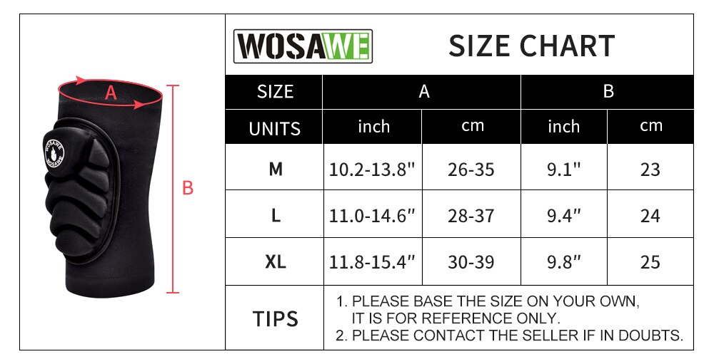 WOSAWE Protector EVA Extreme Sports MTB Bike Motorcycle Protection Basketball Knee Guards Support Gear Protector Elbow Knee Pads