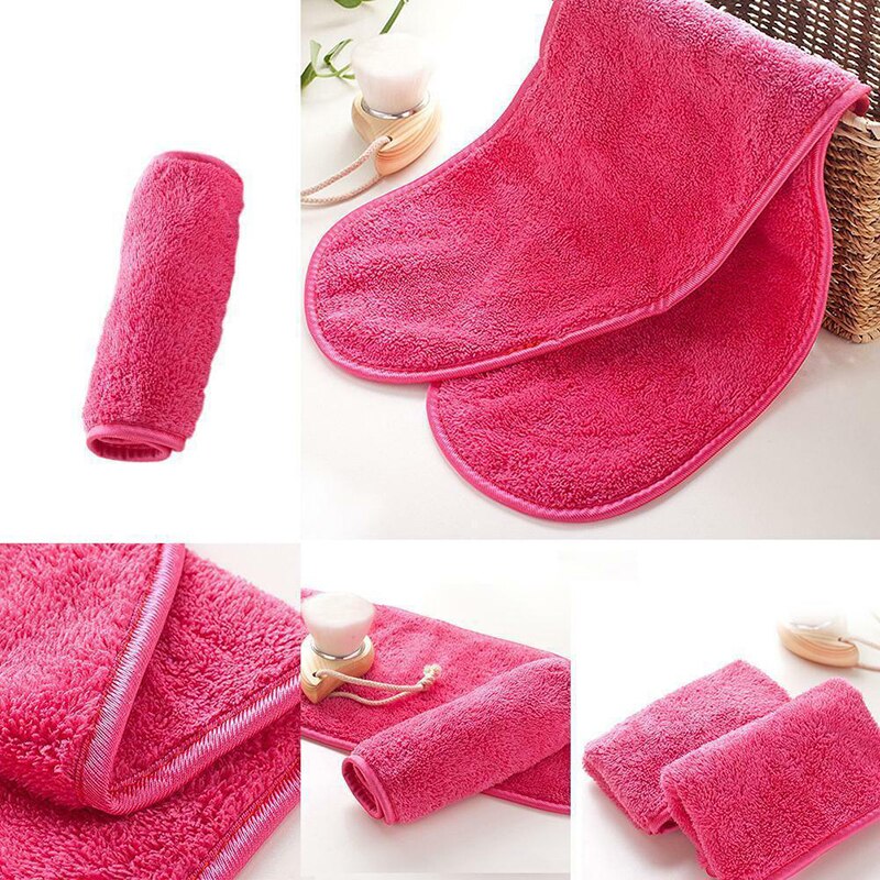 Genanvendelig blød mikrofiber makeup remover klud ansigts rense håndklæde blød hudvenlig makeup remover rense klud