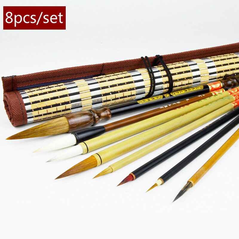 Chinese Painting Brush Set Meticulous Painting White Drawing Watercolor Painting Chinese Calligraphy Brush Pen Painting Supplies