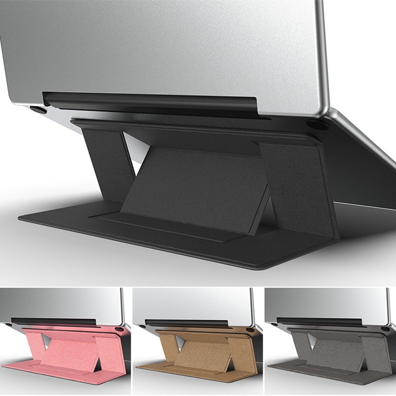 Draagbare Onzichtbare Laptop Stand Houder voor Macbook Naadloos Afneembare Verstelbare Hoogte Vouwen Cooling Notebook Stand