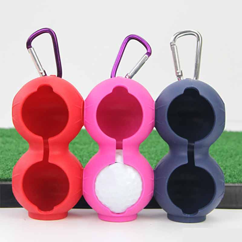 Golf silicone ball cover 2 pieces of golf accessories golf silicone protective cover can be hung on the belt