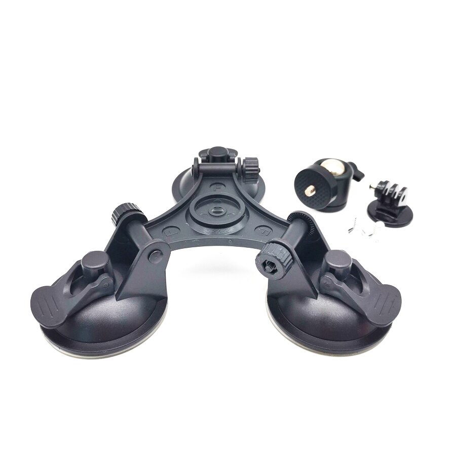 Car Dash Windshield Mount Triple Low Angle Suction Cup Mount Holder For Camera