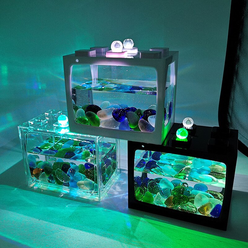 Betta – petit Aquarium de poissons, Type batterie légère, fournitures d&#39;aquarium